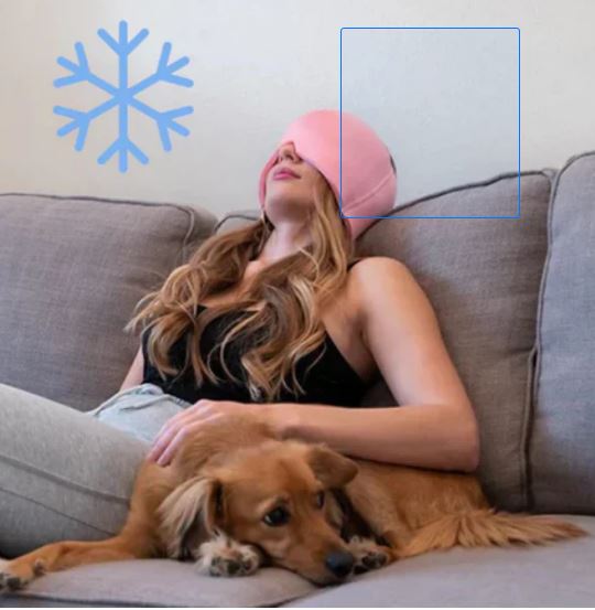 Gorro gel para migraña, dolor de cabeza